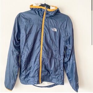 NWOT The North Face hooded jacket, blue, size XS